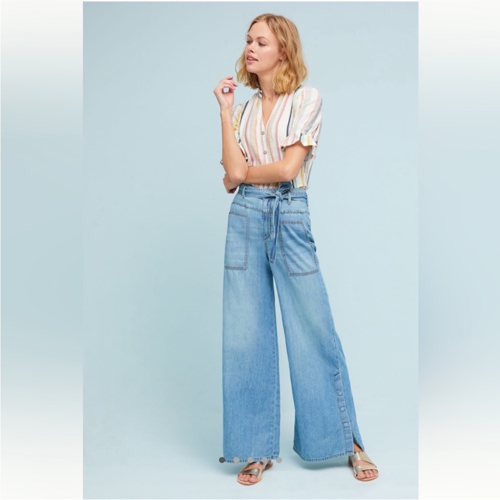 Anthropologie 25 // Pilcro and The Letterpress High-Rise Wide-Leg Jean Trousers